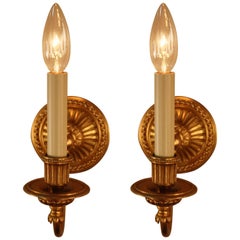 Pair of American Bronze Wall Sconces by E.F. Caldwell