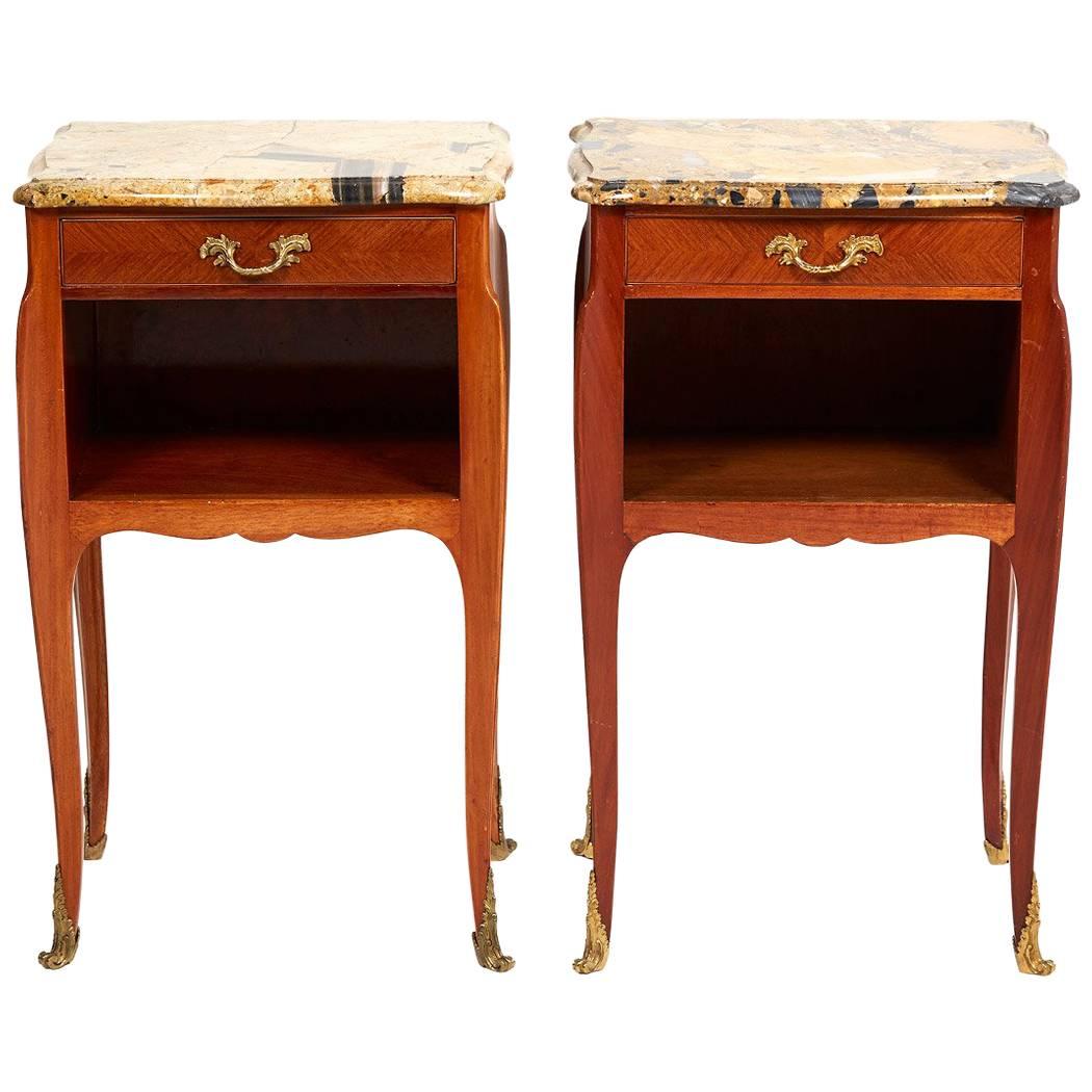 Pair of Antique French Louis XV Style Nightstands, circa 1930