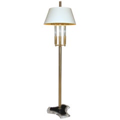 Vintage Brass Acrylic Floor Lamp