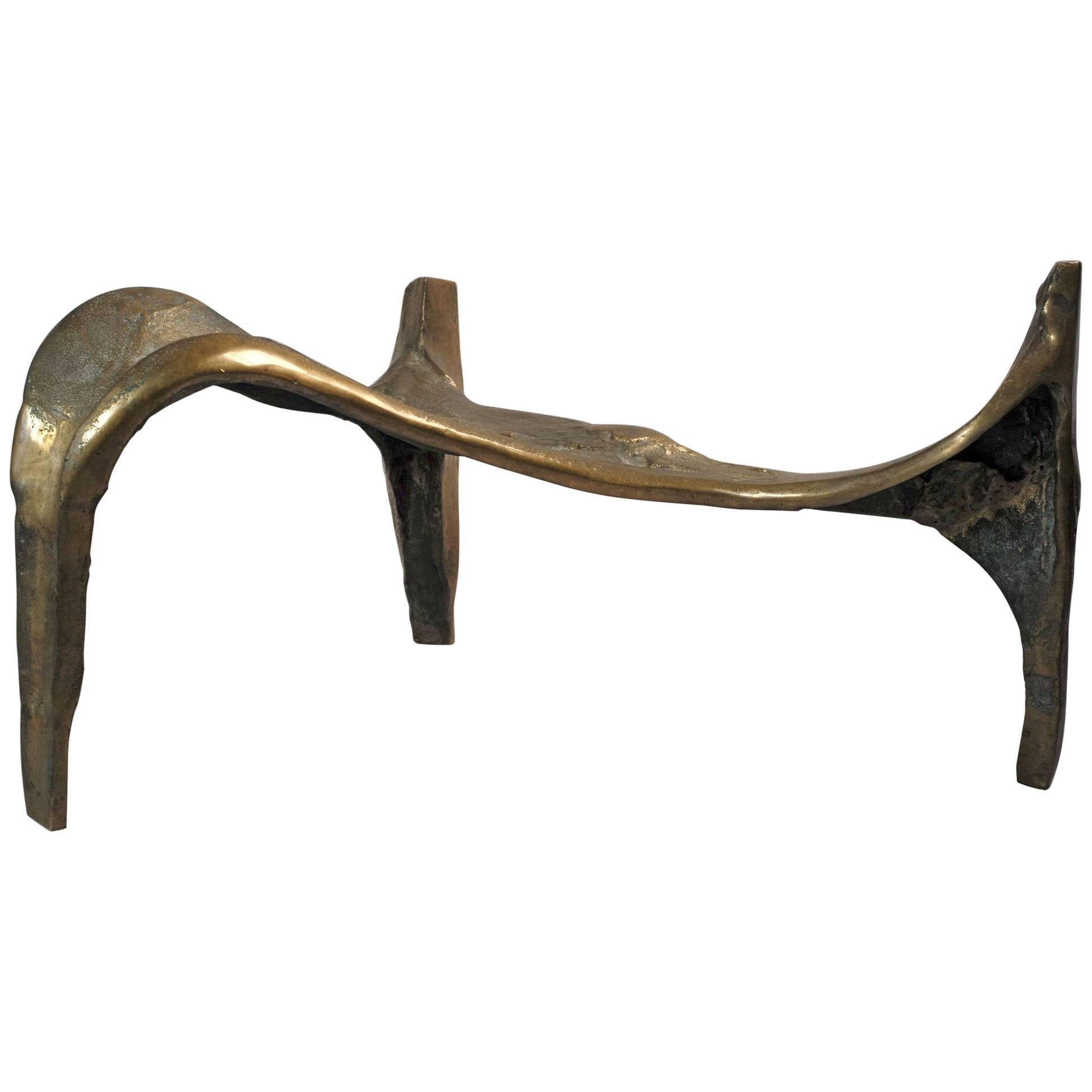 Tripod Free Form Living Room Table in Bronze, circa 1960