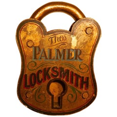 Antique Large Locksmith Shop Trade Sign