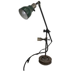 O. C. Weiße industrielle Schreibtischlampe