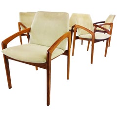 Set of Six Danish Mid-century Kai Kristiansen Carver Dining Chairs
