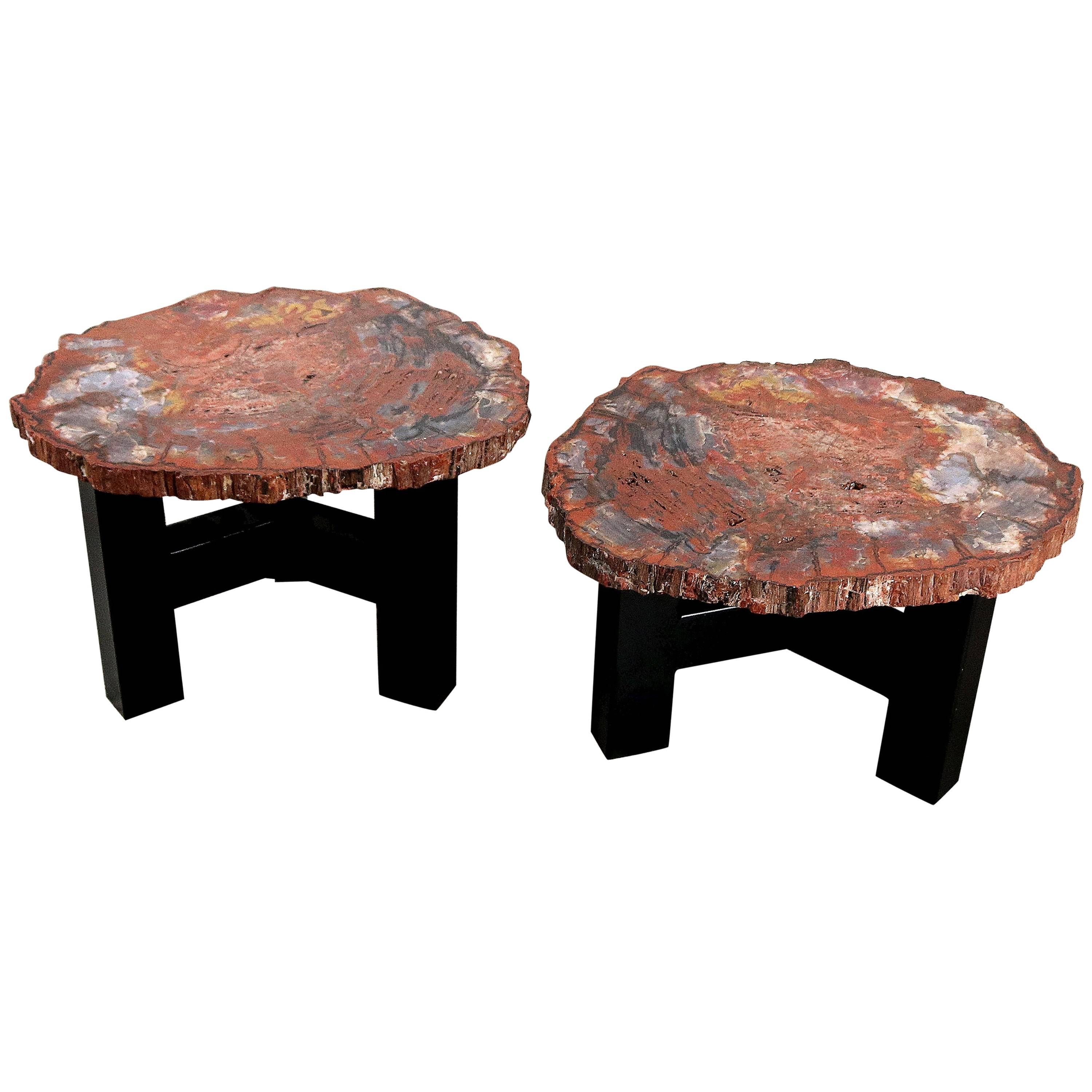 Two Side Tables by Ado Chale For Sale