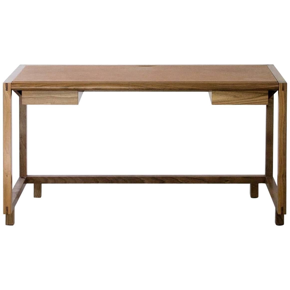 „“Optimum“-Schreibtisch aus Nussbaumholz, entworfen von Stephane Lebrun für Dessie im Angebot