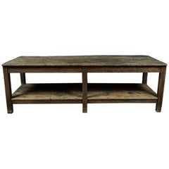 Large Primitive Console Table from France, circa 1890