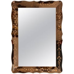 1930s French Art Deco Bevelled Mirror