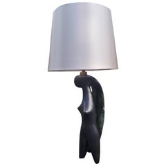 Glazed Ceramic Table Lamp, circa 1960 by Jacques Blin, France