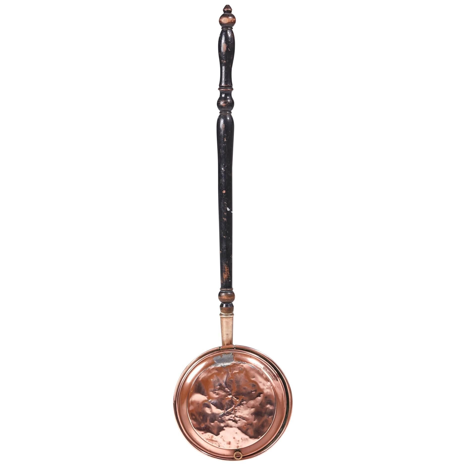 Victorian Copper Warming Pan For Sale