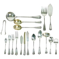 Olier & Caron French Sterling Silver Dinner Flatware