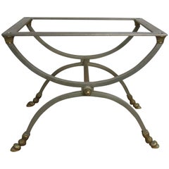 Vintage Italian Brass and Chrome Bench or Stool