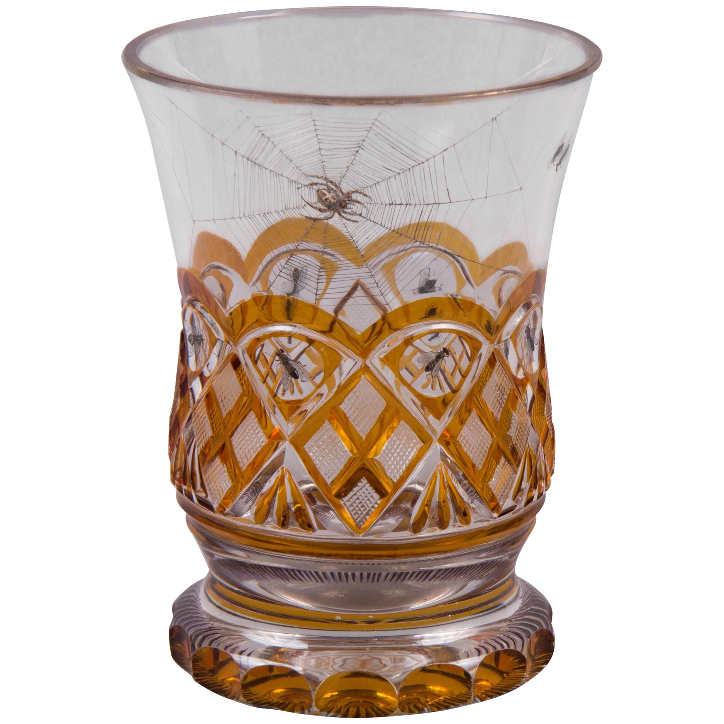 Goblet with Spider, Austria, circa 1830 For Sale