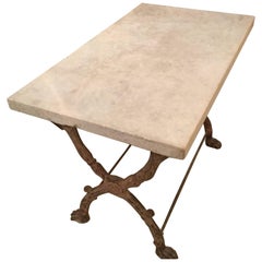 Antique 19th Century French Marble Garden Table