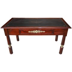 19th Century Writing Desk in Empire Style Enriched with Gold Bronze Parts