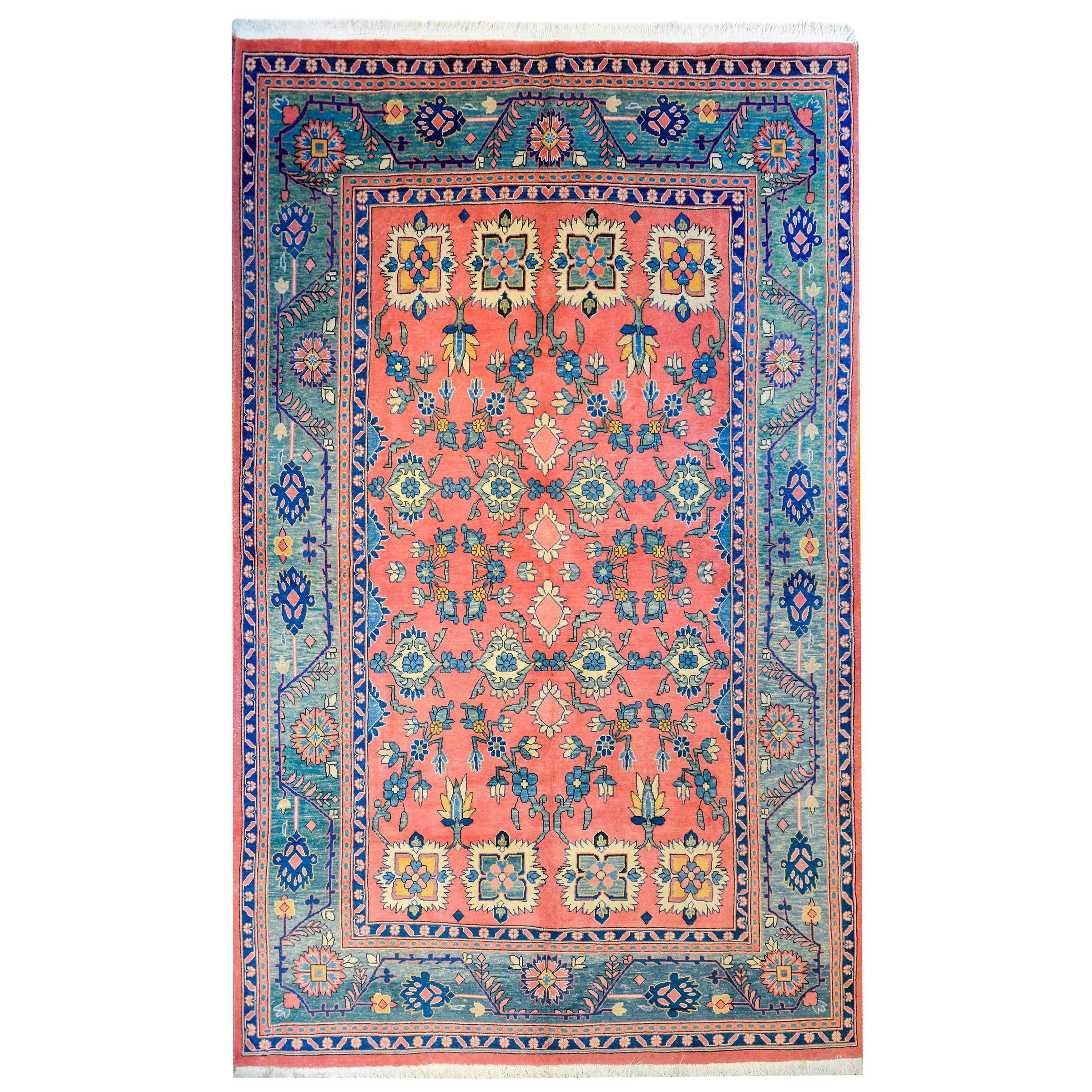 Bold Late 20th Century Meshkabad Rug For Sale