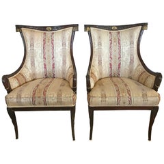 Louis XV Pair of Matching Bergere Chairs
