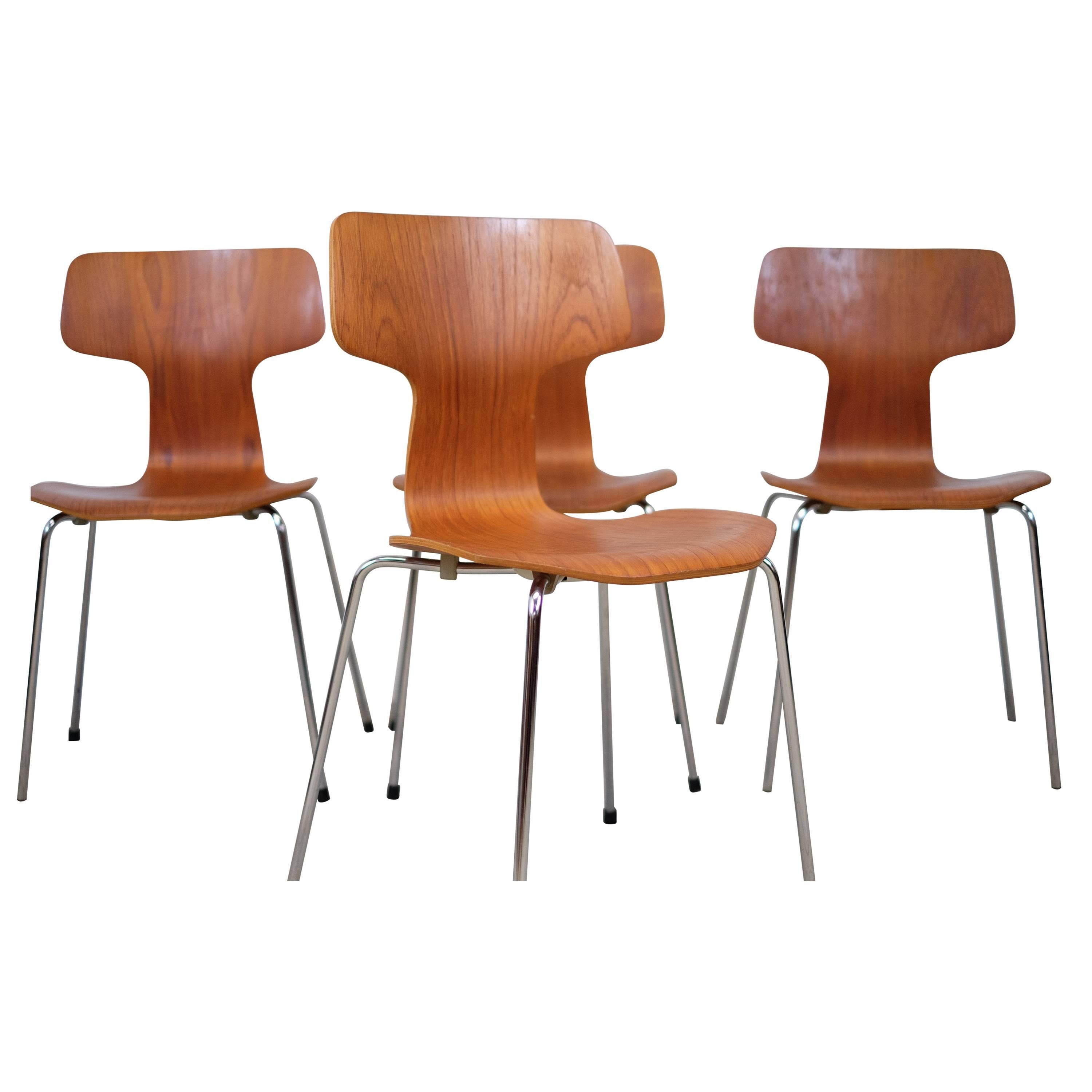 Set of Four 'Hammer' Chairs by Arne Jacobsen