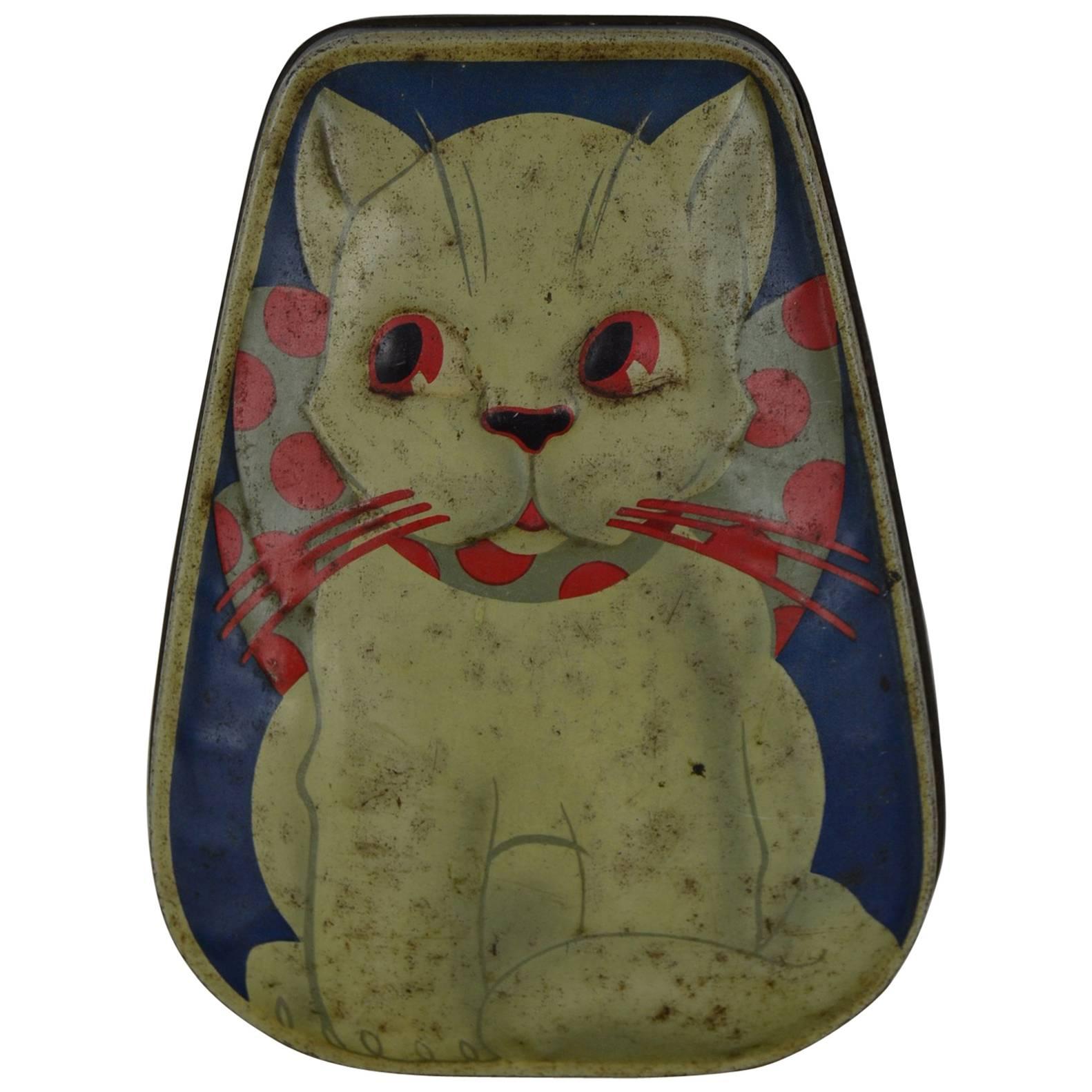 Horner Toffee Tin with Cat , England , 1930s 