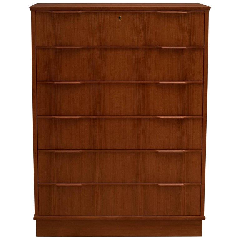 Vintage Danish Teak Highboy Dresser at 1stDibs