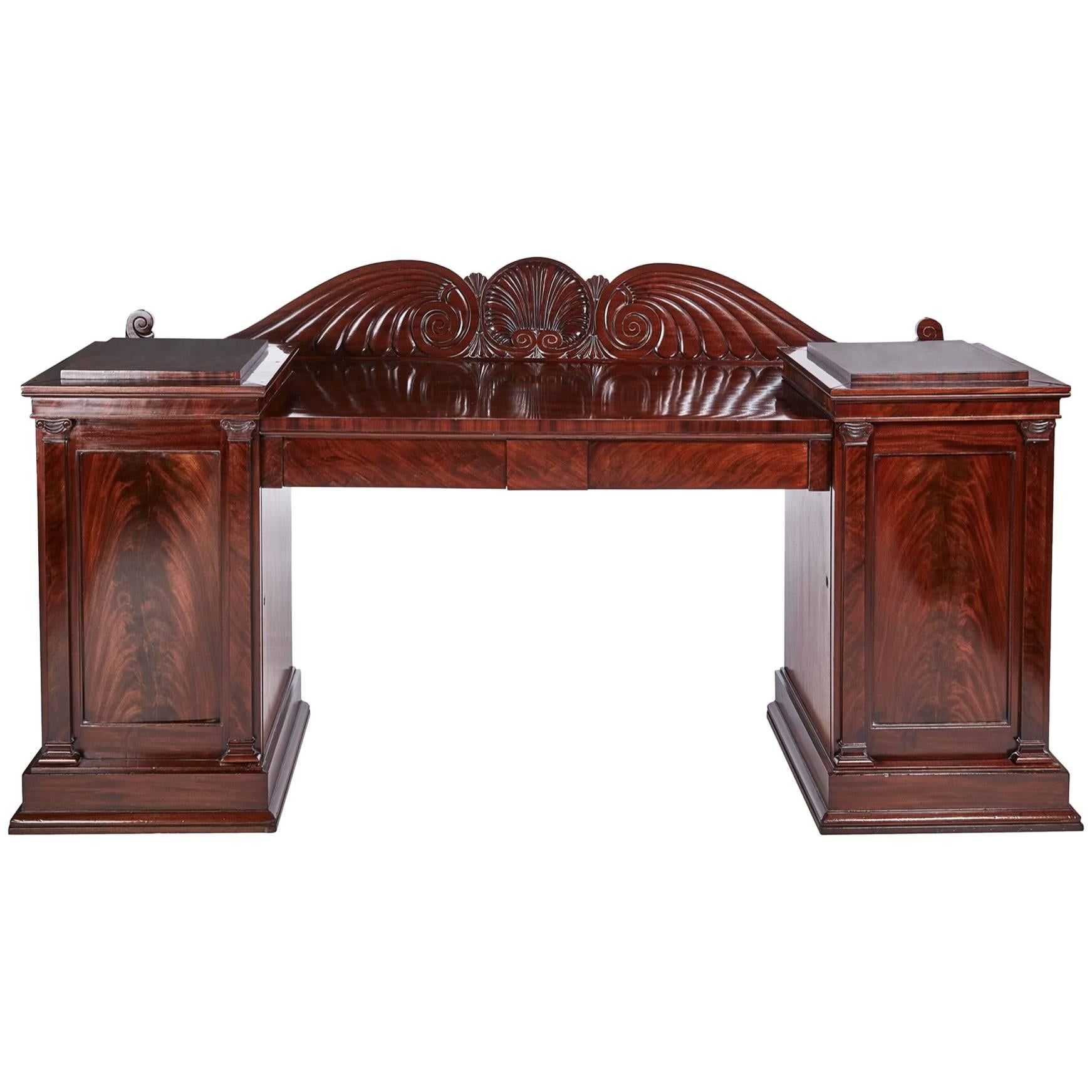 Outstanding Quality Antique Mahogany Sideboard For Sale