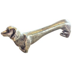 Art Deco Set of Six French Knife Rests of Dogs Daschunds