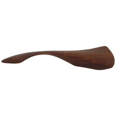 Retro Sculptural Carved Padouk Wood Hors d'Oeuvres Server by Emil Milan