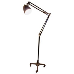 Retro Anglepoise Trolley Floor Lamp Manufactured by Herbert Terry & Sons, circa 1950
