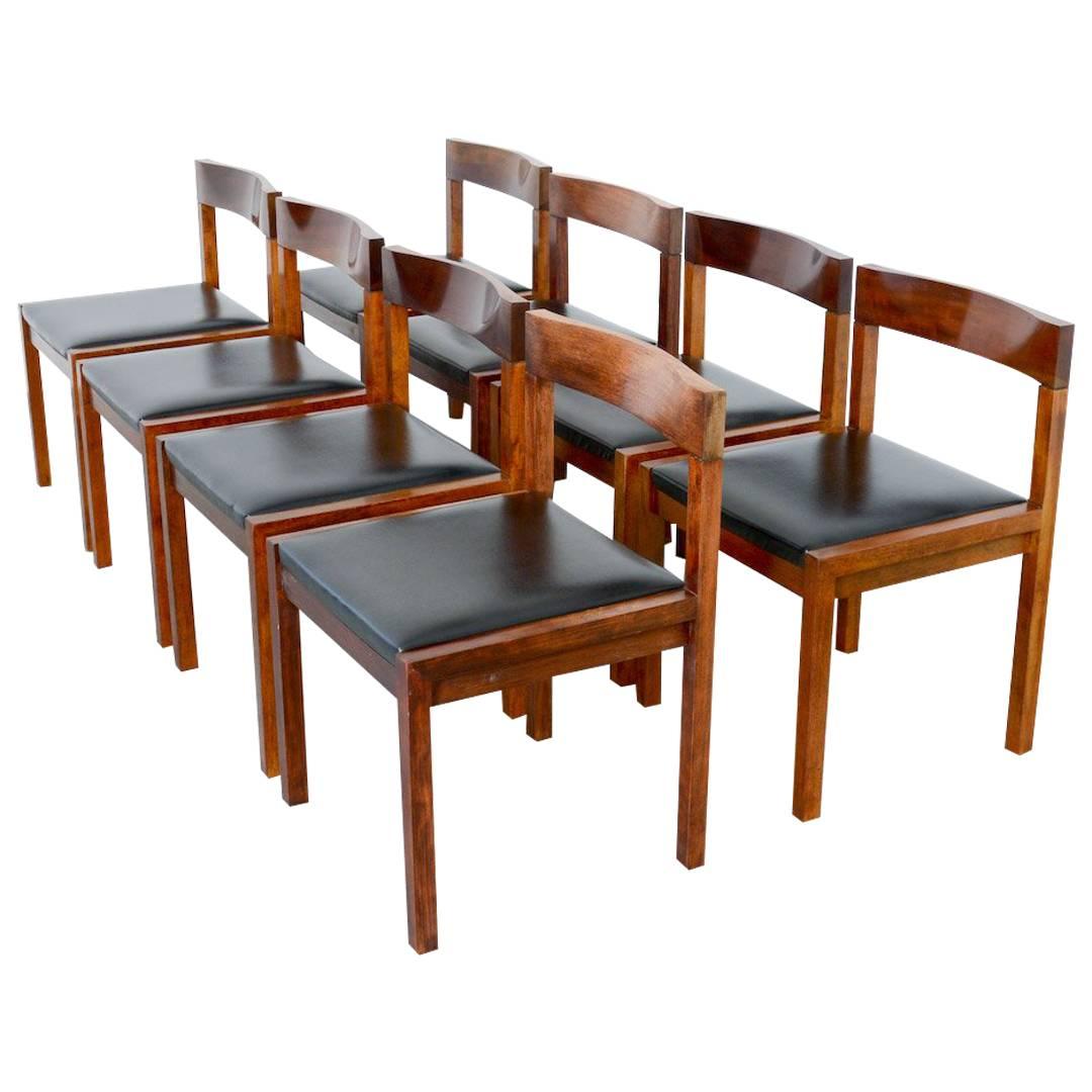 Set of Eight Dining Chairs by Alfred Hendrickx for Belform