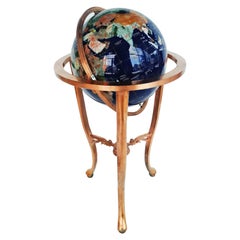 Large Blue Lapis Gemstone Globe, 1960s