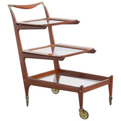 Midcentury Italian Bar Cart Cesare Lacca