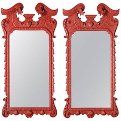Overscale Pair of Painted Pier Mirrors