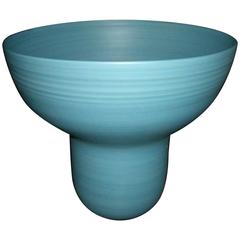 Turquoise Fine Ceramic Vase, Italy, Contemporary