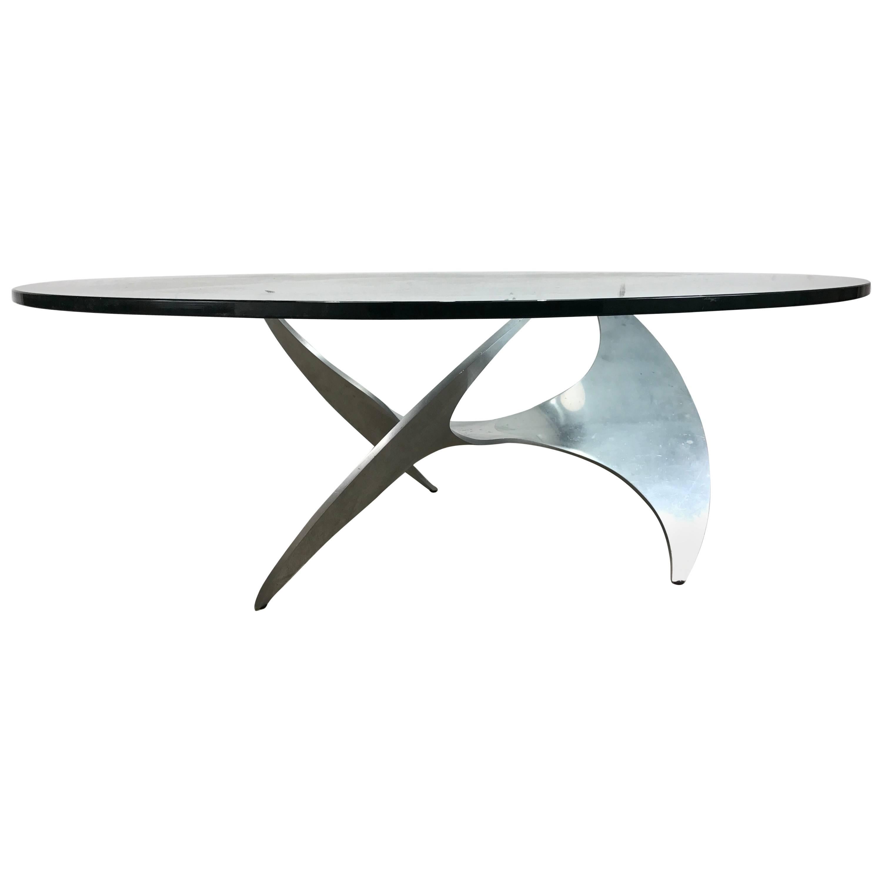 Mid-Century Modern Propeller Table by Knut Hesterberg, circa 1970 