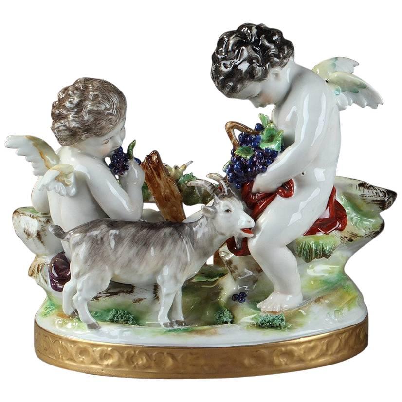 Late 18th Century German Ludwigsburg Porcelain Figural Groups