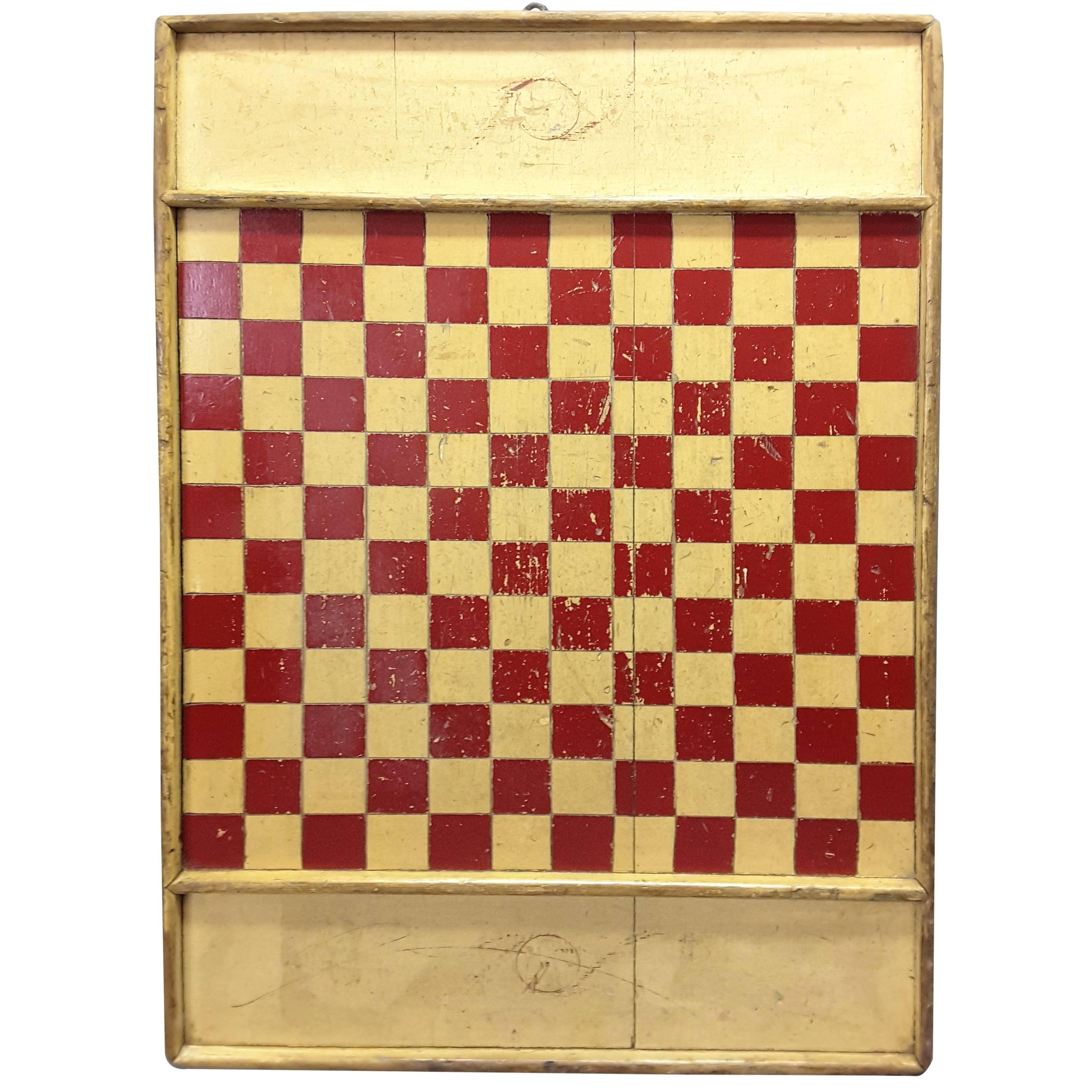 Double-Sided Game Board in Original Paint