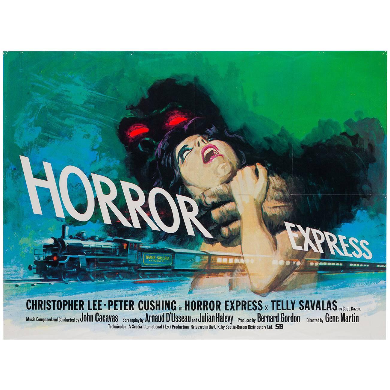 Horror Express UK Film Poster, 1972, Tom Chantrell