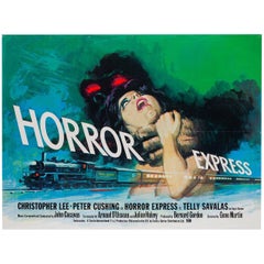 Vintage Horror Express UK Film Poster, 1972, Tom Chantrell