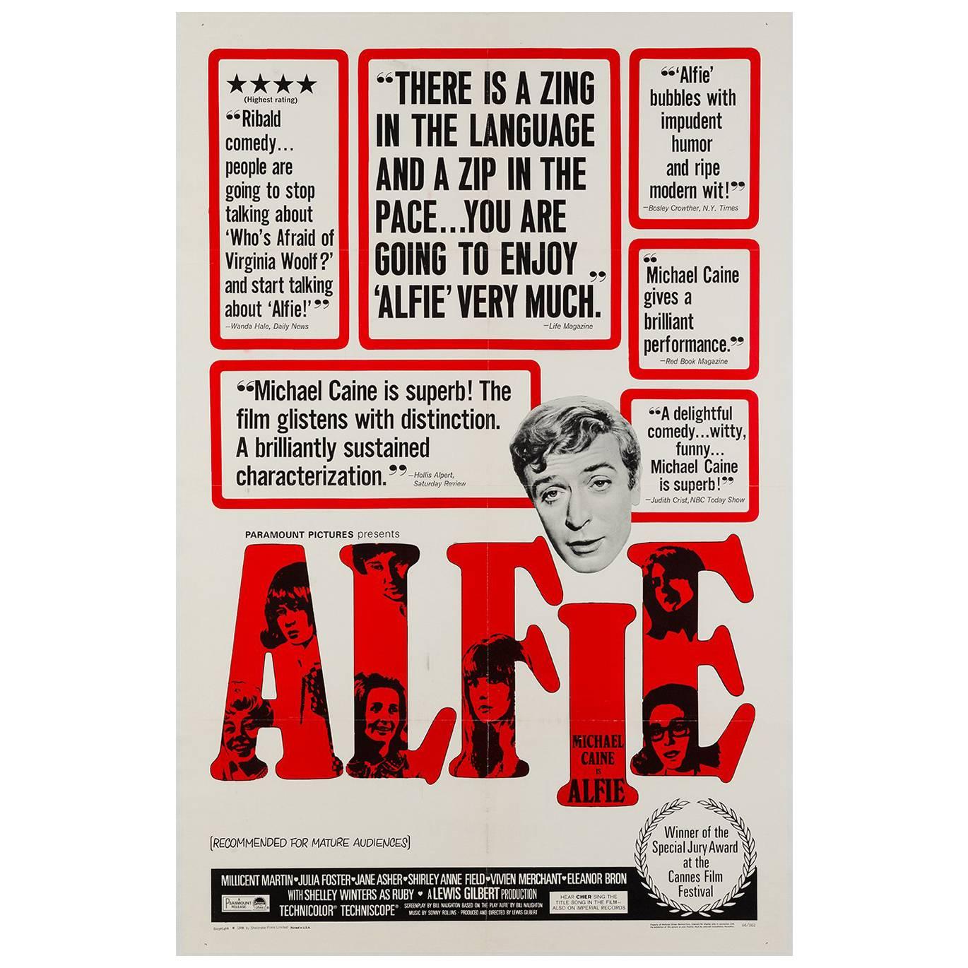 Alfie US Film Poster, 1966