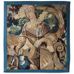 'Diana and Her Bow' Aubusson Tapestry Fragment, Mid-18th Century