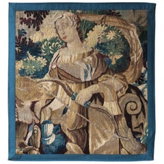 'Diana and Her Bow' Aubusson Tapestry Fragment, Mid-18th Century