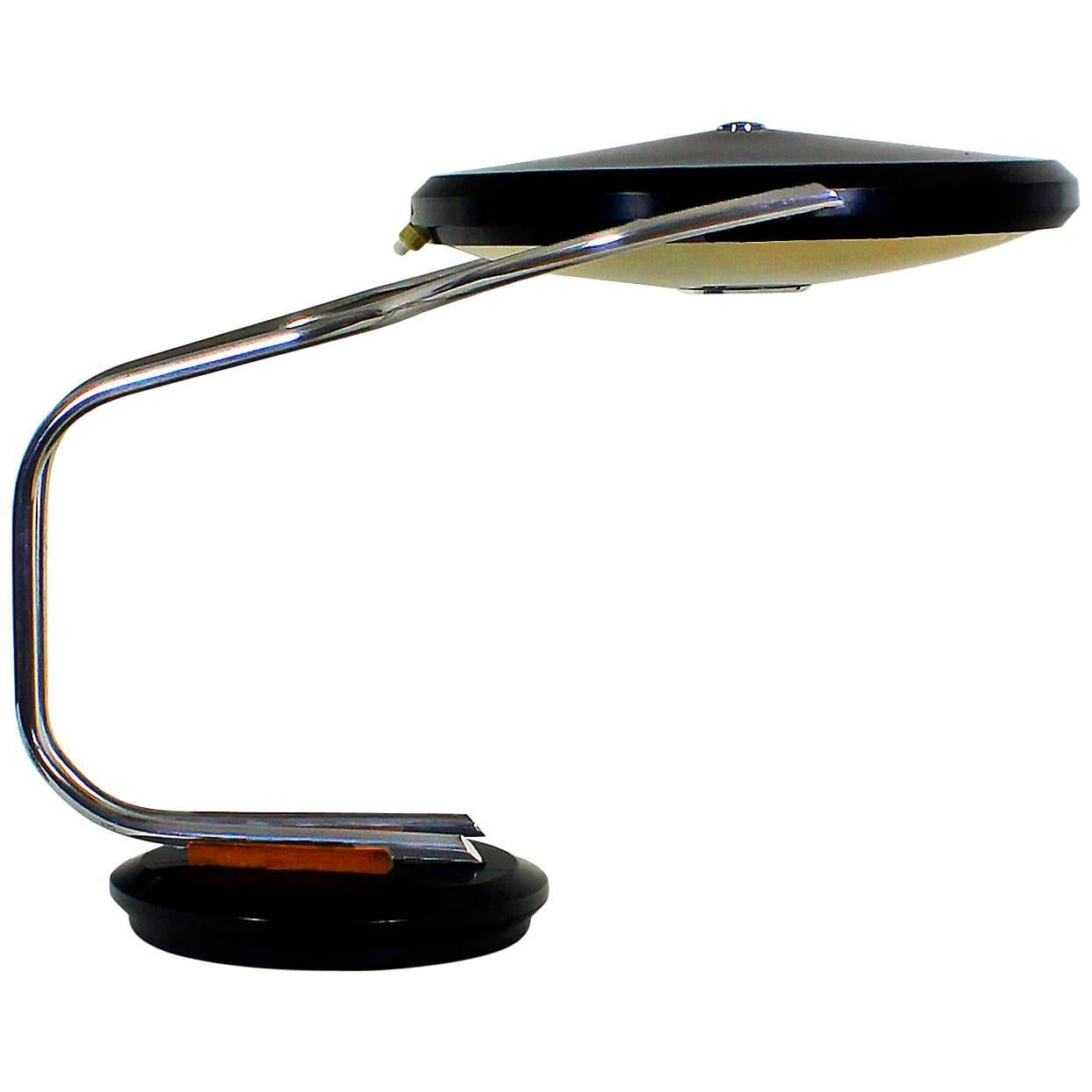 1960s Chrome-Plated Metal Desk Lamp by Fase, Spain