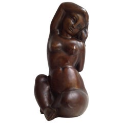 Sculpture of a Female Nude, Bronze Byjohan Polet (1894-1971), Amsterdam School
