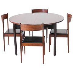 Set of Four Chairs and Dining Table in Rosewood by Stildomus, Italy, 1960s