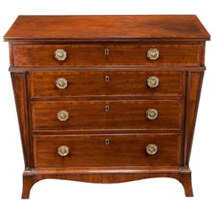 Antique Extremely Rare Shaped George III Mahogany Chest of Drawers