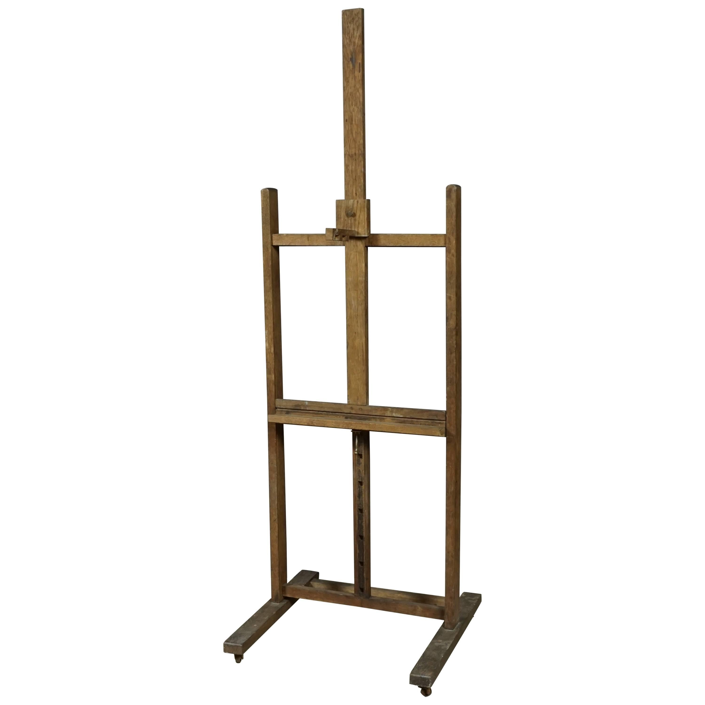 French Artist's Easel in Oak, circa 1950