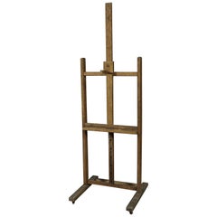 Vintage French Artist's Easel in Oak, circa 1950