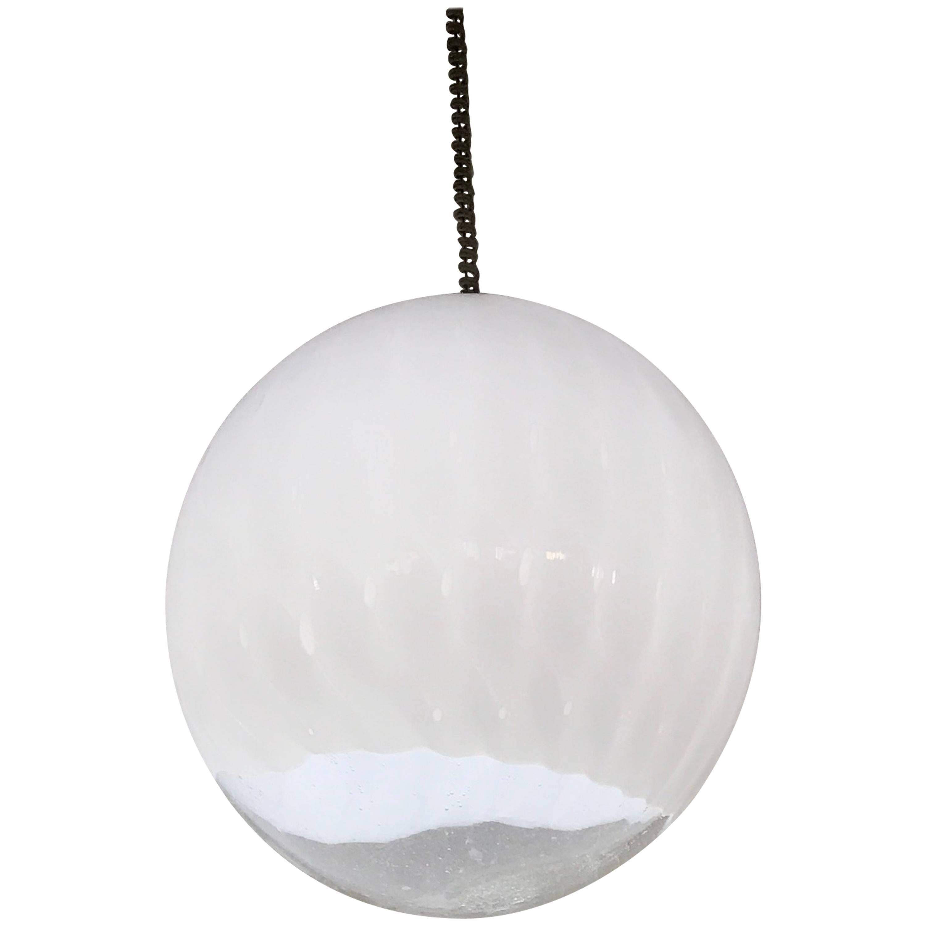 Large Mid-Century Modern Murano Glass Sphere Chandelier by Venini, circa 1960 For Sale
