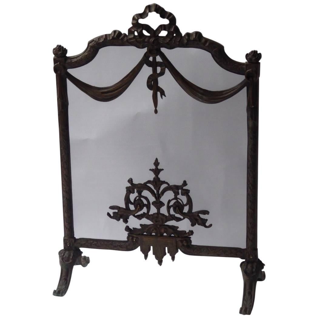 19th-20th Century French Fireplace Screen or Fire Screen For Sale
