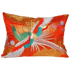 Custom Pillow by Maison Suzanne Cut from a Vintage Silk Japanese Uchikake Kimono