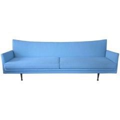 Classic Modern 1950s Sculptural Long Sofa
